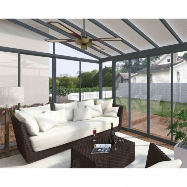 Palram 14x10 Sanremo Lean to Conservatory  - Grey - Image 12