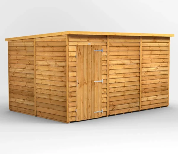 Power 12'x8' Overlap Timber Pent Shed (window or windowless) (single or double door) - Image 10