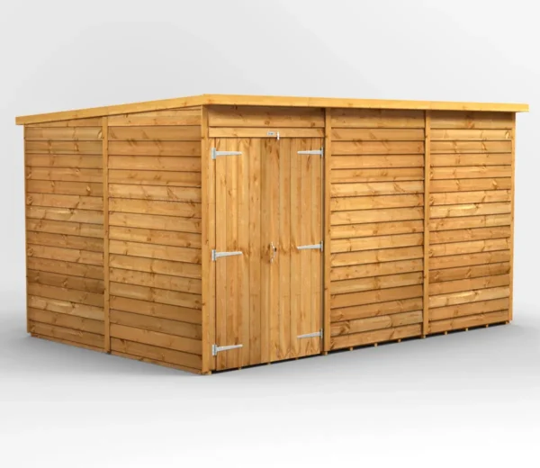 Power 12'x8' Overlap Timber Pent Shed (window or windowless) (single or double door) - Image 11