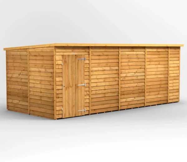 Power 18'x8' Overlap Timber Pent Shed (window or windowless) (single or double door) - Image 8