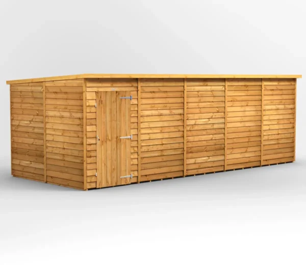 Power 20'x8' Overlap Timber Pent Shed (window or windowless) (single or double door) - Image 9