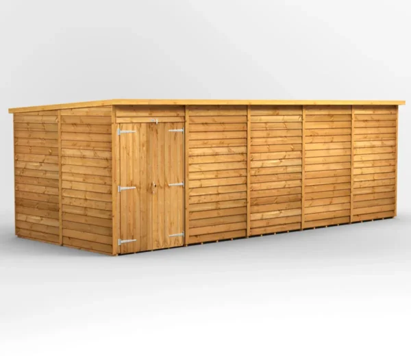 Power 20'x8' Overlap Timber Pent Shed (window or windowless) (single or double door) - Image 11