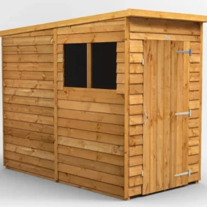 Power 4'x8' Overlap Timber Pent Shed (window or windowless) (single or double door)