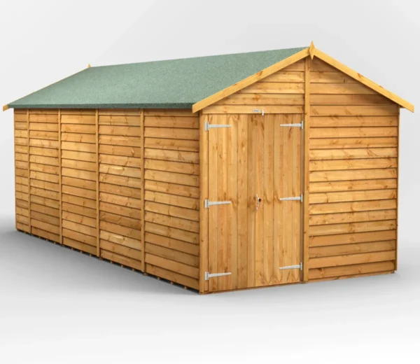 Power 18'x8' Overlap Timber Apex Shed (window or windowless) (single or double door) - Image 11