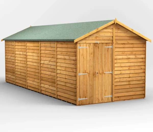 Power 20'x8' Overlap Timber Apex Shed (window or windowless) (single or double door) - Image 10