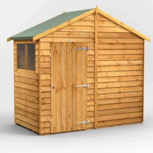 Power 4'x8' Overlap Timber Apex Shed (window or windowless) (single or double door)