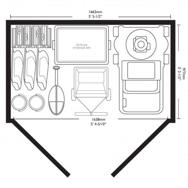 Suncast 6'x3.5' Stow-Away Horizontal Plastic Shed - Stone Grey - Image 10