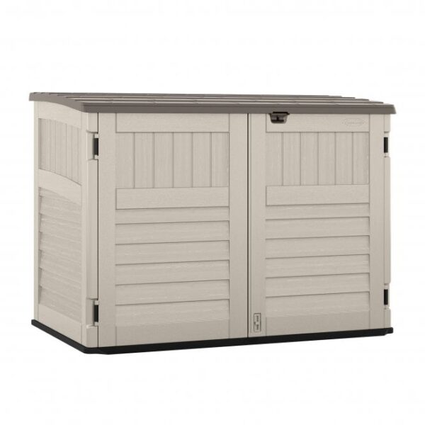 Suncast 6'x3.5' Stow-Away Horizontal Plastic Shed - Vanilla - Image 6