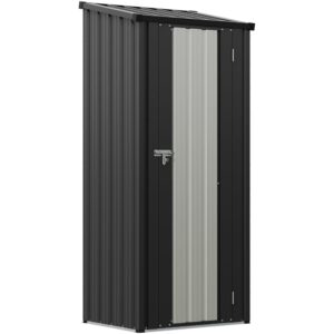 Living and Home 2.5' x 1.5' Modern Metal Storage Cabinet - Black and White