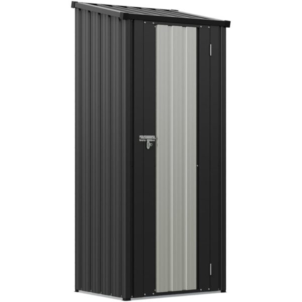 Living and Home 2.5' x 1.5' Modern Metal Storage Cabinet - Black and White