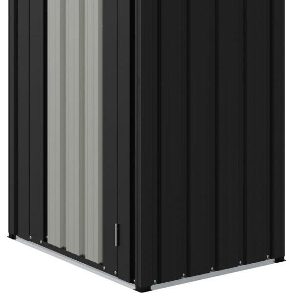 Living and Home 2.5' x 1.5' Modern Metal Storage Cabinet - Black and White - Image 4