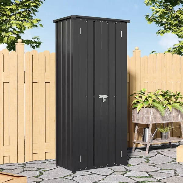 Living and Home 2.5' x 1.5' Metal Storage Cabinet - Black - Image 7