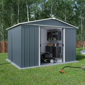 Yardmaster 10' x 10' Castleton Apex Metal Shed - Anthracite