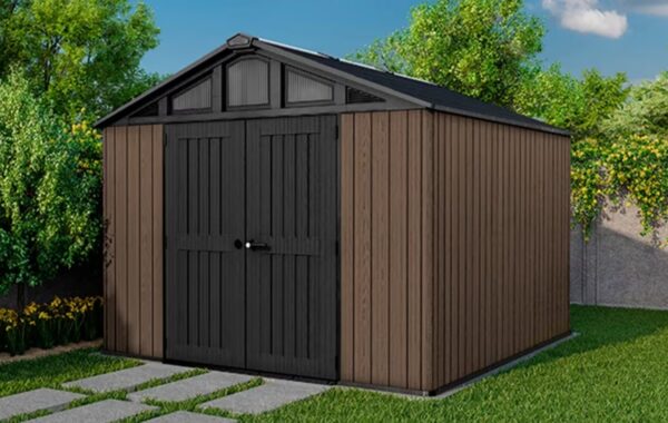 Keter 10'x11.5' Stronghold Heavy Duty Plastic Shed - Brown - Image 10