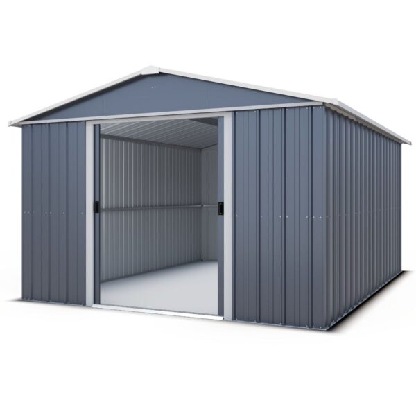 Yardmaster 10' x 10' Castleton Apex Metal Shed - Anthracite - Image 7