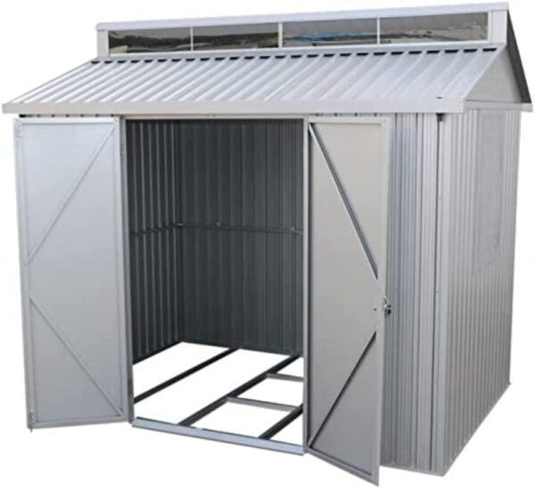 Duramax 8x6 Aluminium Metal Shed with Skylight and Foundation Grid - Image 2