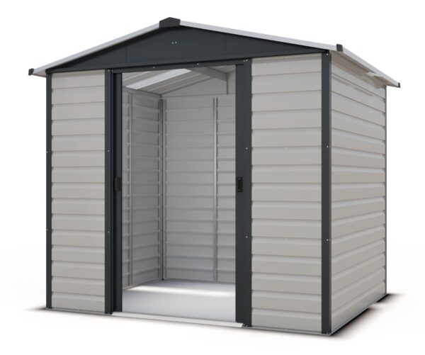 Yardmaster 8' x 6'6" Shiplap Apex Metal Shed - Anthracite - Image 4