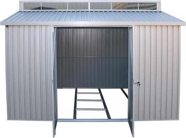 Duramax 10x8 Aluminium Metal Shed with Skylight and Foundation Grid - Image 3
