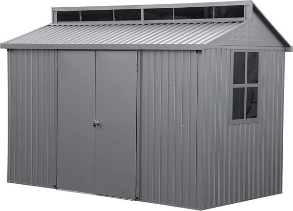 Duramax 10x6 Aluminium Metal Shed with Skylight and Foundation Grid - Image 11
