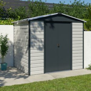 Yardmaster 8' x 6'6" Shiplap Apex Metal Shed - Anthracite