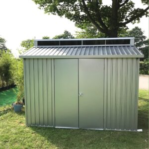 Duramax 8x6 Aluminium Metal Shed with Skylight and Foundation Grid