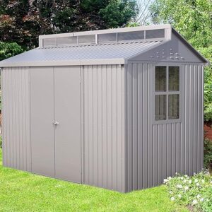 Duramax 10x6 Aluminium Metal Shed with Skylight and Foundation Grid