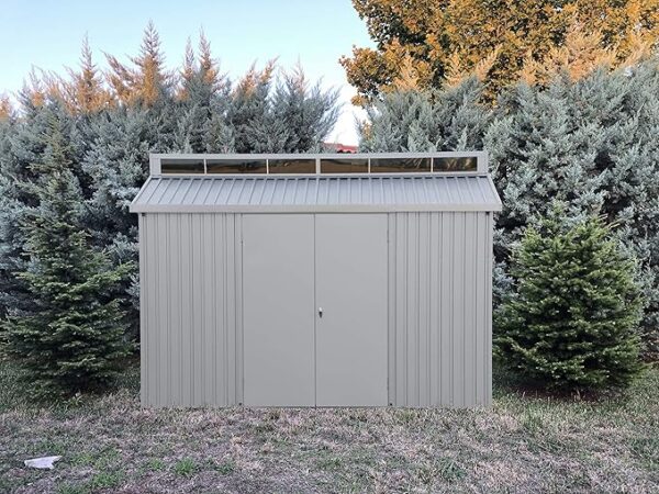 Duramax 10x8 Aluminium Metal Shed with Skylight and Foundation Grid