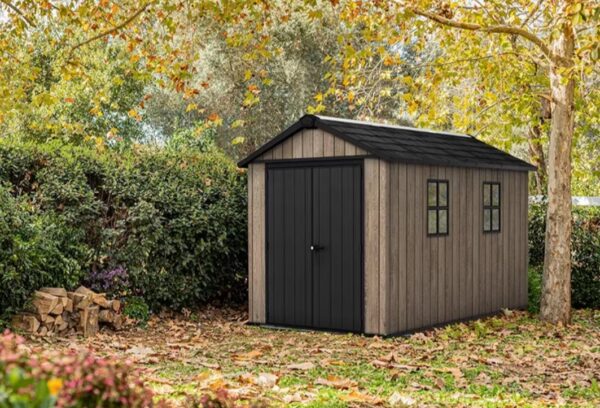 Keter 7.5' x 11' Ashwood Signature Apex Heavy Duty Plastic Shed - Woodlook - Image 7