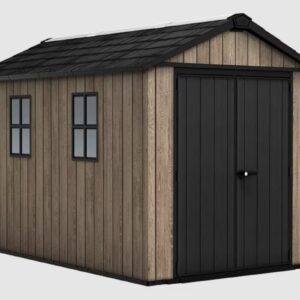 Keter 7.5' x 11' Ashwood Signature Apex Heavy Duty Plastic Shed - Woodlook