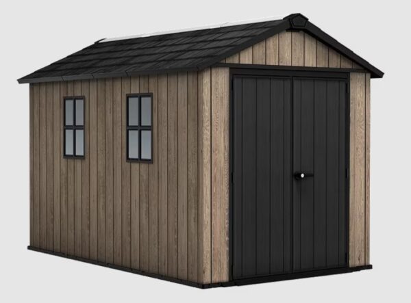 Keter 7.5' x 11' Ashwood Signature Apex Heavy Duty Plastic Shed - Woodlook