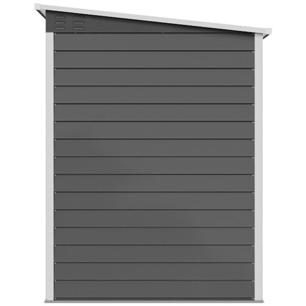Living and Home 4'x6' Lean To Metal Shed - Grey - Image 6