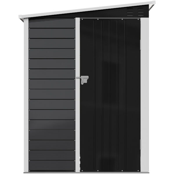 Living and Home 4'x6' Lean To Metal Shed - Anthracite - Image 8