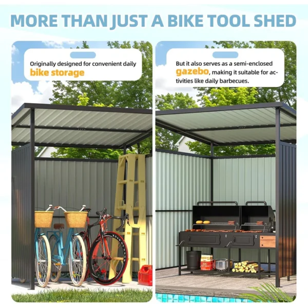 Pro-Tect 6'x7' Metal Lean to Hardtop Canopy - Dark Grey - Image 7