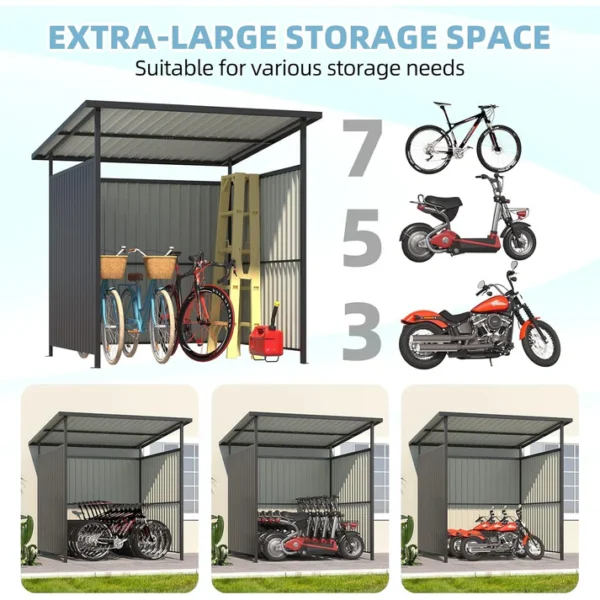 Pro-Tect 6'x7' Metal Lean to Hardtop Canopy - Dark Grey - Image 2