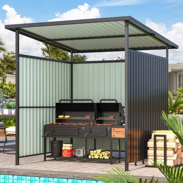 Pro-Tect 6'x7' Metal Lean to Hardtop Canopy - Dark Grey - Image 4