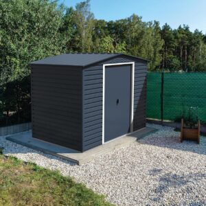 Duramax 8x6 Alpine Metal Apex Garden Shed - Anthracite (Arriving Mid 2026)