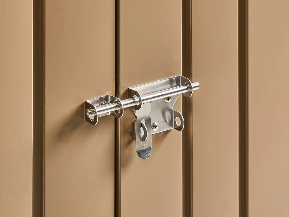 Pro-Tect Nocciano 8'x5.5' Double Hinged Metal Shed - Warm Brown Grey - Image 16