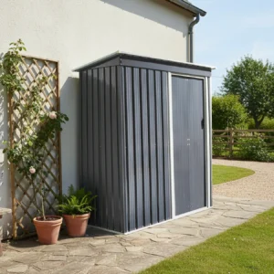 Pro-Tect Aisone 5x2.5 Metal Pent Shed - Graphite Grey