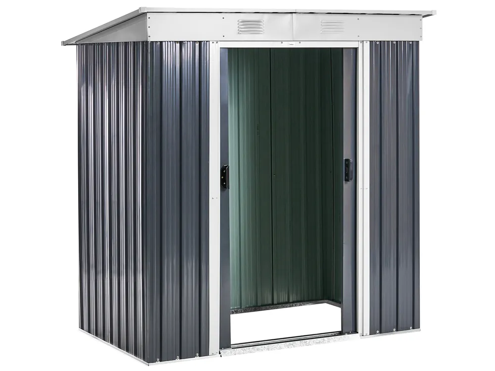 Pro-Tect Acilia 5.5'x 3.5' Metal Pent Shed - Dark Grey - Image 5
