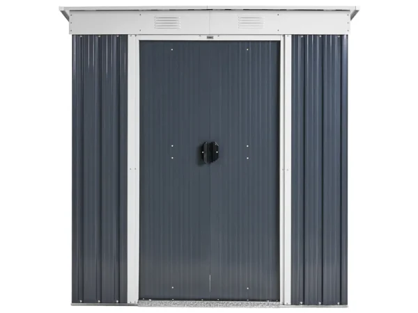 Pro-Tect Acilia 5.5'x 3.5' Metal Pent Shed - Dark Grey