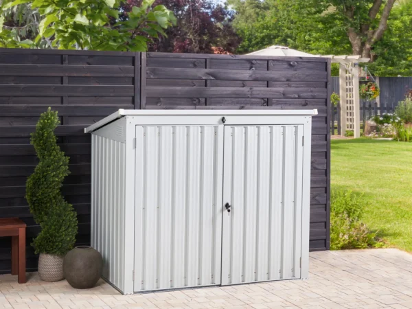 Pro-Tect Moena 5'x3' Metal Storage Cabinet - Light Grey - Image 3
