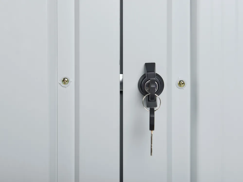 Pro-Tect Moena 5'x3' Metal Storage Cabinet - Light Grey - Image 10