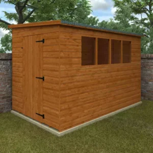 Pro-Tect Timber 10'x6' Lean To Pent Shiplap Shed (Window or Windowless)