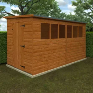 Pro-Tect Timber 12'x6' Lean To Pent Shiplap Shed (Window or Windowless)