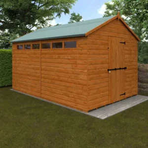 Pro-Tect Timber 12'x8' Security Apex Shiplap Shed (Window or Windowless)