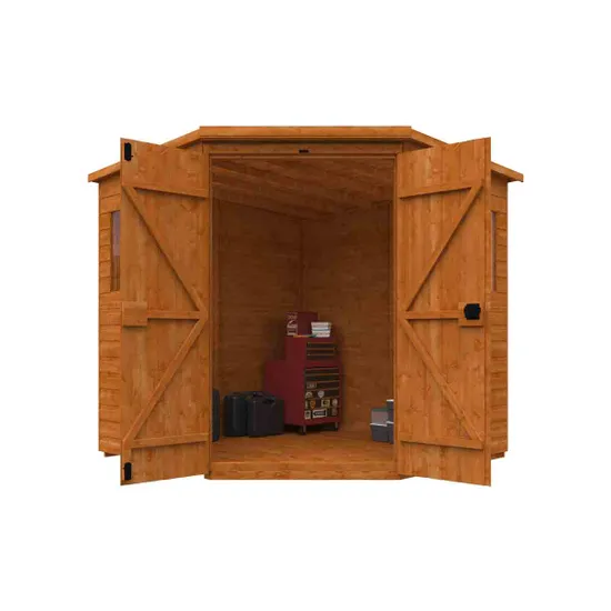 Pro-Tect Timber 7'x7' Shiplap Corner Shed (Window or Windowless) - Image 3