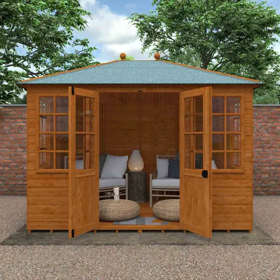 Pro-Tect Timber 10'x8' Georgian Pyramid Shiplap Summerhouse - Image 9