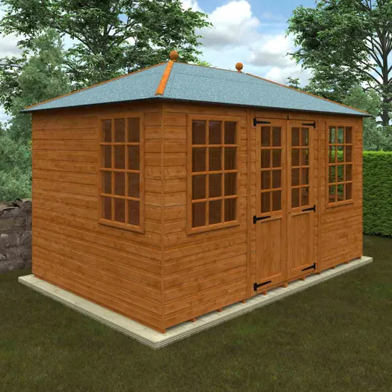 Pro-Tect Timber 12'x8' Georgian Pyramid Shiplap Summerhouse