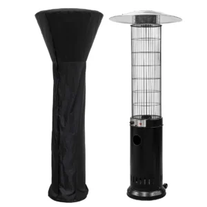 Protect Cylinder Gas Patio Heater 13kW with Cover - Black