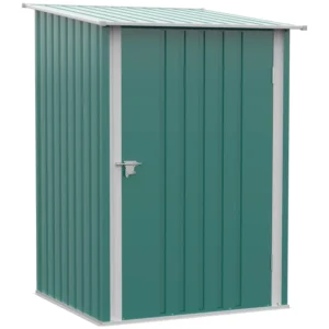 Outsunny 3' x 3' Metal Pent Shed - Green